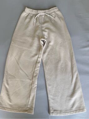 Zara Cream Wide-Leg Joggers with Drawstring